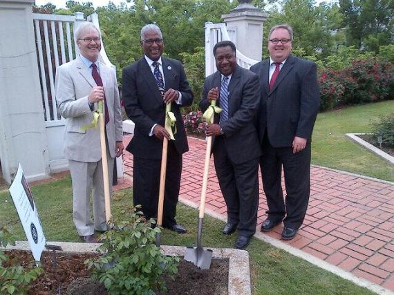 Pictured L to R: Fred Spicer, Executive Director of the Birmingham Botanical Gardens, Mayor William Bell, Dr. Michael Wesley, Sr. and myself